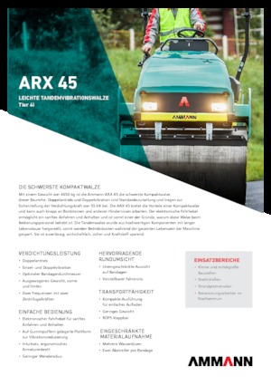 Tandem vibracijski valjci Ammann ARX 45