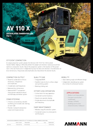 Tandem vibracijski valjci Ammann AV 110 X