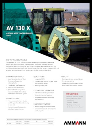 Tandem vibracijski valjci Ammann AV 130 X