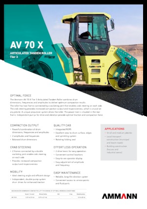Tandem vibracijski valjci Ammann AV 70 X