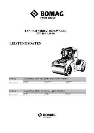 Tandem vibracijski valjci Bomag BW 161 AD-40