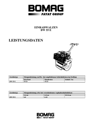 Tandem vibracijski valjci Bomag BW 55 E