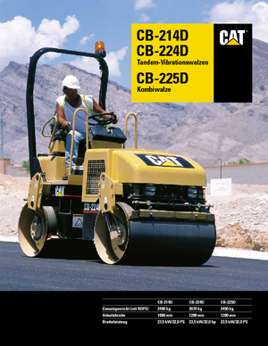 Tandem vibracijski valjci Caterpillar CB 225 D