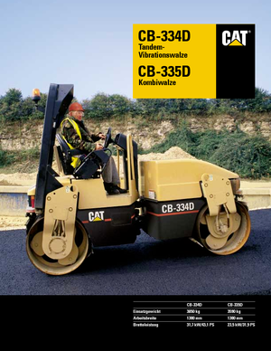 Tandem vibracijski valjci Caterpillar CB 335 D