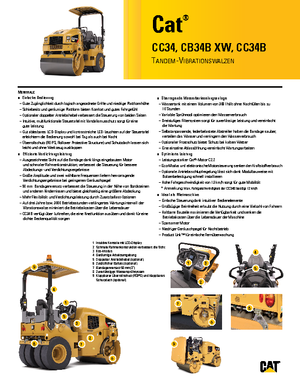 Tandem vibracijski valjci Caterpillar CB34B