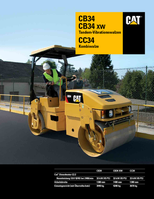 Tandem vibracijski valjci Caterpillar CB34