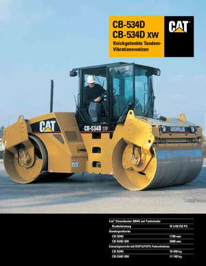 Tandem vibracijski valjci Caterpillar CB534D