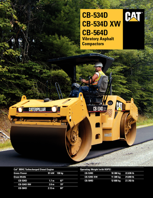 Tandem vibracijski valjci Caterpillar CB534D
