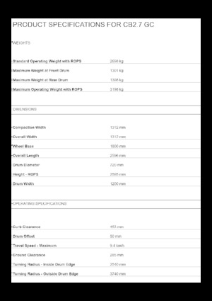 Tandem vibracijski valjci Caterpillar CB2.7 GC