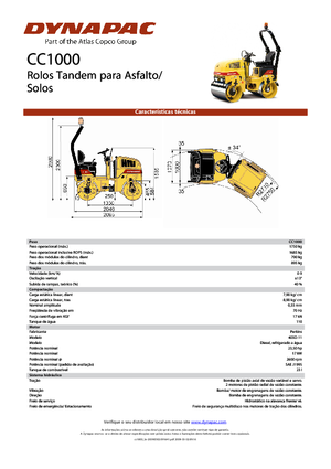 Tandem vibracijski valjci Dynapac CC 1000