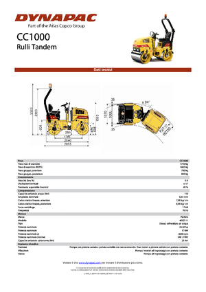 Tandem vibracijski valjci Dynapac CC 1000