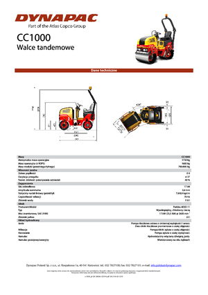 Tandem vibracijski valjci Dynapac CC 1000