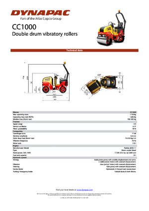 Tandem vibracijski valjci Dynapac CC 1000