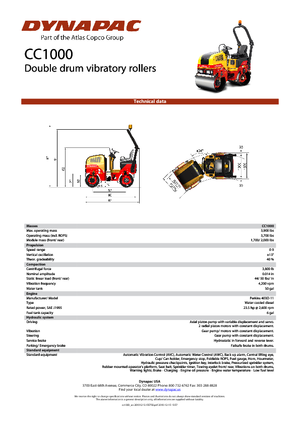Tandem vibracijski valjci Dynapac CC 1000