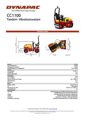 Tandem vibracijski valjci Dynapac CC 1100