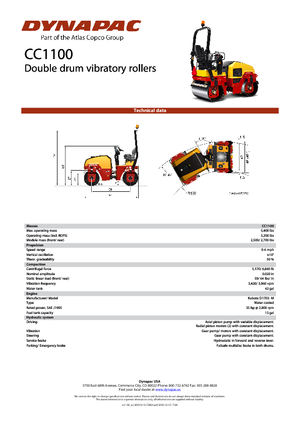 Tandem vibracijski valjci Dynapac CC 1100
