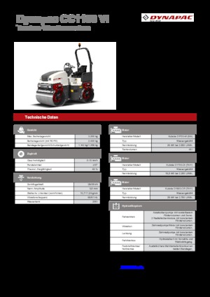 Tandem vibracijski valjci Dynapac CC 1100 VI