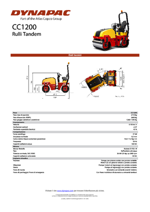 Tandem vibracijski valjci Dynapac CC 1200