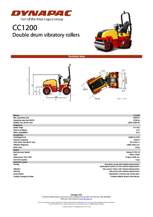 Tandem vibracijski valjci Dynapac CC 1200
