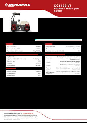 Tandem vibracijski valjci Dynapac CC 1400 VI