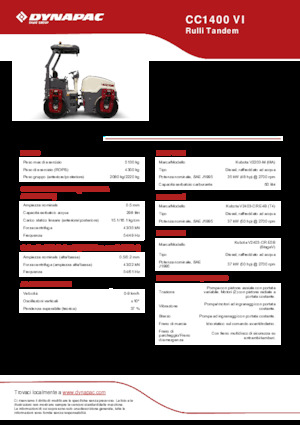 Tandem vibracijski valjci Dynapac CC 1400 VI