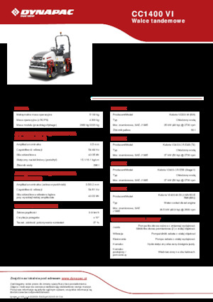 Tandem vibracijski valjci Dynapac CC 1400 VI