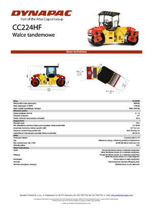 Tandem vibracijski valjci Dynapac CC 224 HF