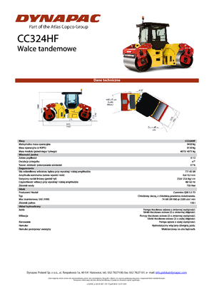 Tandem vibracijski valjci Dynapac CC 324 HF