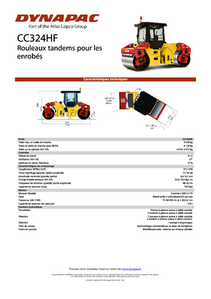 Tandem vibracijski valjci Dynapac CC 324 HF