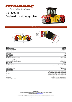 Tandem vibracijski valjci Dynapac CC 324 HF