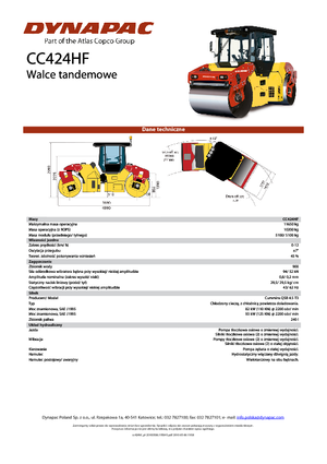 Tandem vibracijski valjci Dynapac CC 424 HF