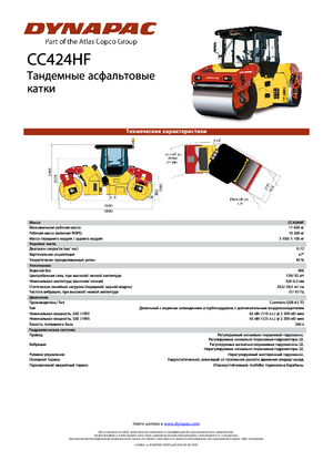 Tandem vibracijski valjci Dynapac CC 424 HF