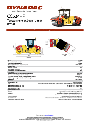 Tandem vibracijski valjci Dynapac CC 624 HF