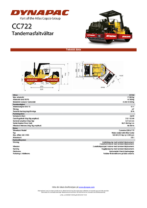 Tandem vibracijski valjci Dynapac CC 722