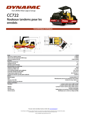 Tandem vibracijski valjci Dynapac CC 722