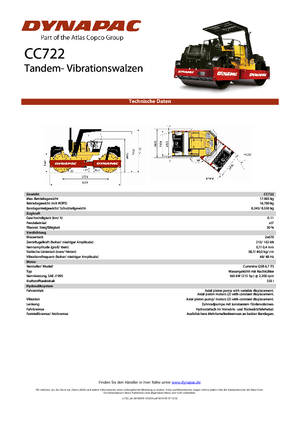 Tandem vibracijski valjci Dynapac CC 722