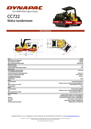 Tandem vibracijski valjci Dynapac CC 722