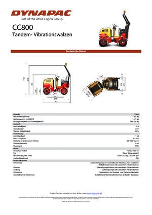Tandem vibracijski valjci Dynapac CC 800