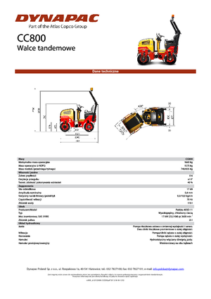 Tandem vibracijski valjci Dynapac CC 800