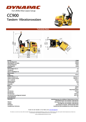 Tandem vibracijski valjci Dynapac CC 900