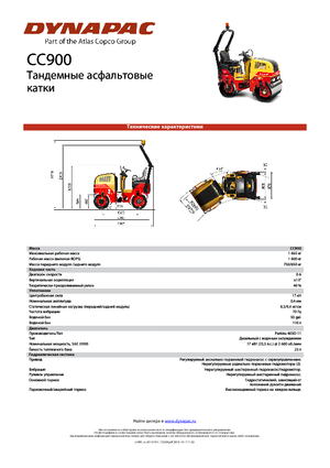 Tandem vibracijski valjci Dynapac CC 900