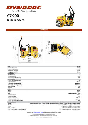 Tandem vibracijski valjci Dynapac CC 900