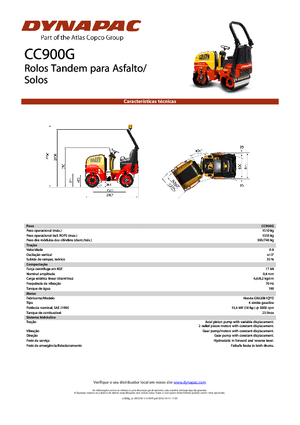 Tandem vibracijski valjci Dynapac CC 900 G
