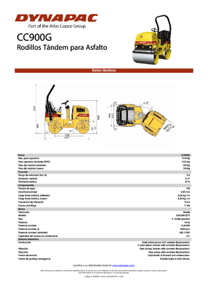 Tandem vibracijski valjci Dynapac CC 900 G