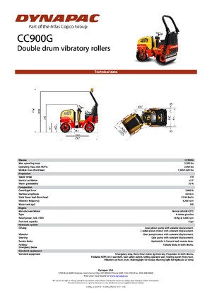 Tandem vibracijski valjci Dynapac CC 900 G