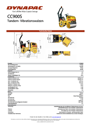 Tandem vibracijski valjci Dynapac CC 900 S