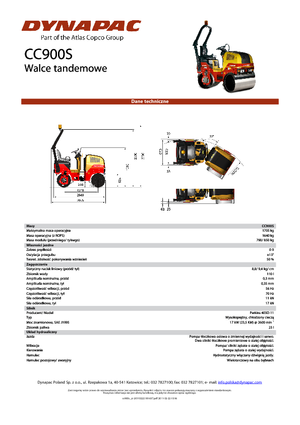 Tandem vibracijski valjci Dynapac CC 900 S