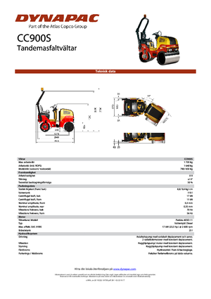 Tandem vibracijski valjci Dynapac CC 900 S