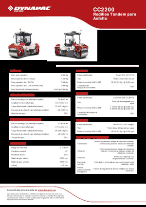 Tandem vibracijski valjci Dynapac CC2200