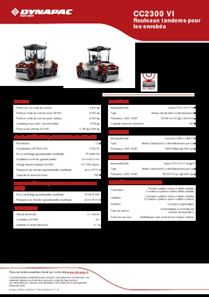Tandem vibracijski valjci Dynapac CC2300 VI